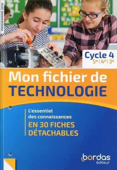 Mon fichier de technologie Cycle 4 2019