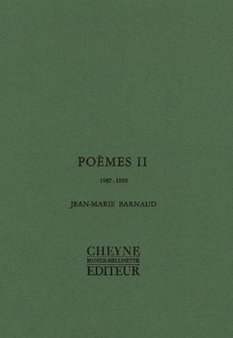 Poèmes II : 1987-1990
