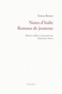 Notes d'Italie: Romans de jeunesse