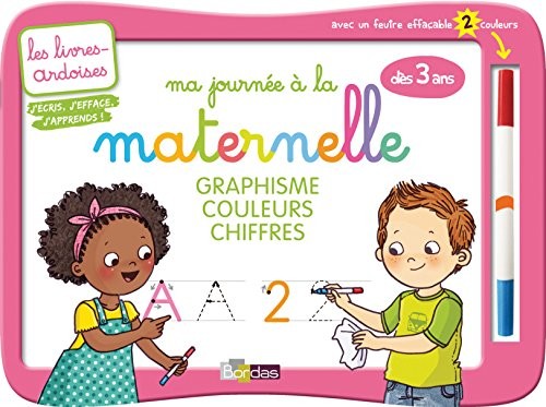 Livres-ardoises - Ma journée à l'école maternelle + 1 feutre 2 couleurs