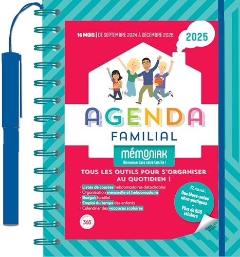 Agenda familial Mémoniak, sept. 2024 - déc. 2025