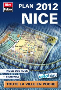 Nice Plan de Poche 2012 - avec Localisation des Stations Vélo Bleu - Echelle 1/10 625