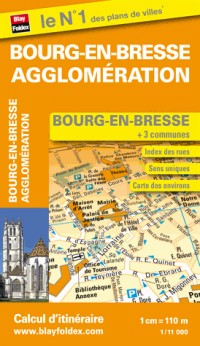 Plan de la ville de Bourg-en-Bresse et de son agglomération - Echelle : 1/11 000