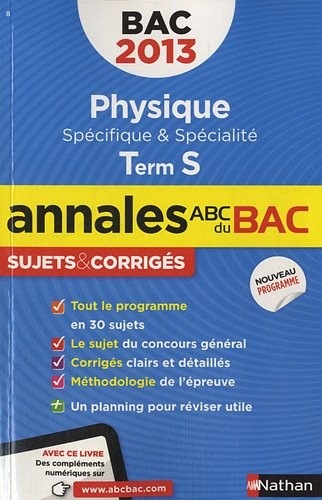 ANNALES BAC 2013 PHISYQUE S SP