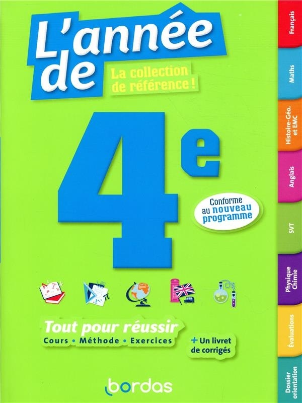 L'Année de 4e Tout pour réussir