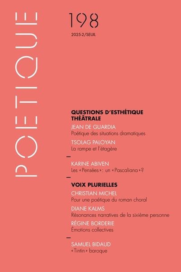 Poétique, n° 198