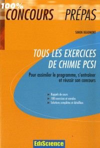 Tous les exercices de chimie PCSI