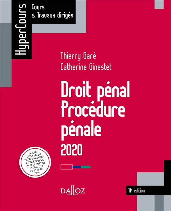 Droit pénal. Procédure pénale 2020 - 11e ed.
