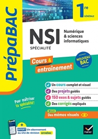 Prépabac NSI 1re générale (spécialité): nouveau programme de Première