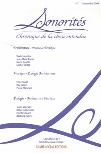 Sonorités, N°1: Chroniques de la chose entendue