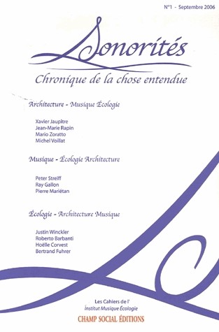 Sonorités, N°1: Chroniques de la chose entendue