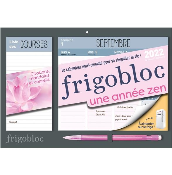 Mini frigobloc hebdo 2022 spécial zen (de janvier À décembre 2022)