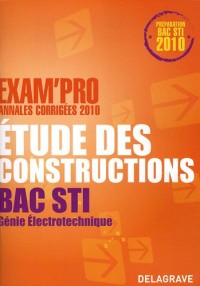 Etude des constructions Bac STI Génie électrotechnique