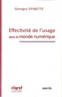 Effectivité de l'usage dans le monde numérique