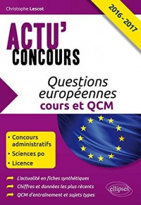 Questions Européennes Cours et QCM 2016-2017