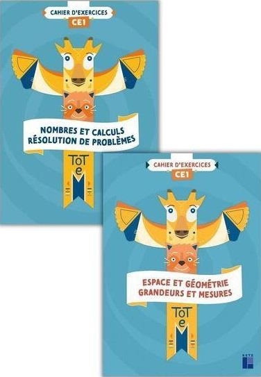 Totem Mathématiques CE1 - Cahiers d'exercices - 2 volumes avec du matériel - numération + géométrie