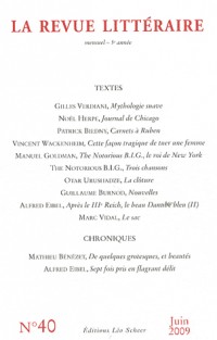 La Revue littéraire, N° 40 :