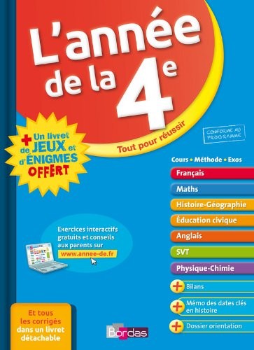 L'année de la 4e - Spécial vacances : livret de jeux offert !