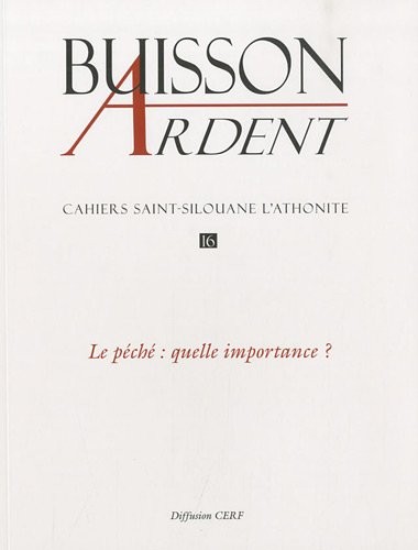 Cahiers Saint-Silouane l'Athonite, N° 16 : Le péché : quelle importance ?