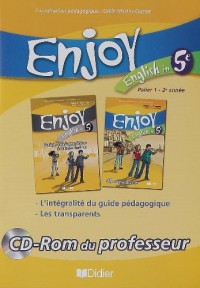 English in 5e Enjoy : Palier 1 - 2e année, CD-Rom du professeur