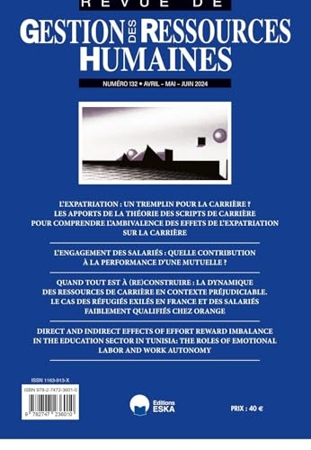 Gestion des Ressources Humaines 132: L'engagement des salariés : quelle contribution à la performance d'une mutuelle ? (2024)