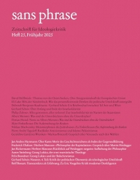 sans phrase: Zeitschrift für Ideologiekritik; Heft 25, Frühjahr 2025