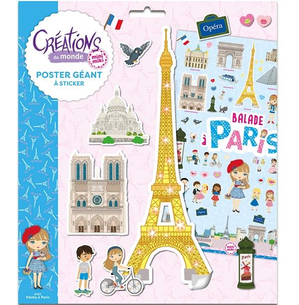 Minimiki - Créations du monde- Pochette affiche Emma à Paris