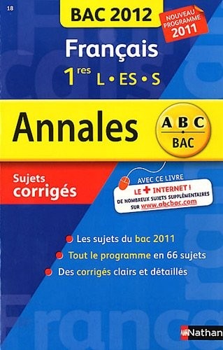 ANNALES BAC 2012 FRANCAIS 1ERE