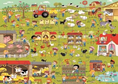 Puzzle série 400280 1 cutting - N.2 - Animaux de la ferme