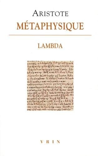 Métaphysique : Livre Lambda