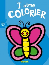 J'aime colorier - papillon : 2-4 ans