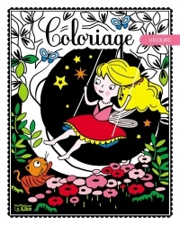 Mes Petits Tableaux en Velours à colorier: La petite fille et la balançoire - Dès 3 ans