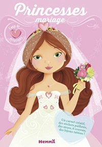 Coup de coeur créations - Princesses, Mariage - Kit avec stickers et crayons pour habiller et colorier les modèles - dès 4 ans