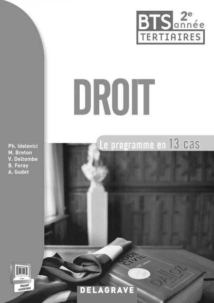 Droit 2e année BTS : Livre du professeur 2015