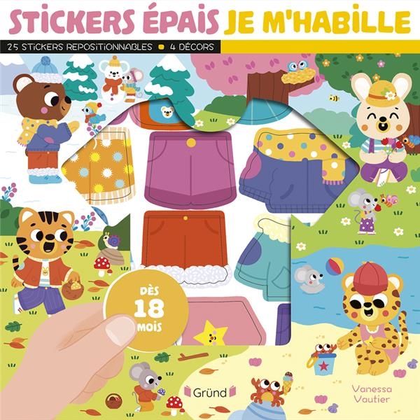 Stickers epais - je m'habille