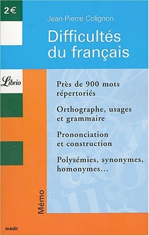 Difficultés du français