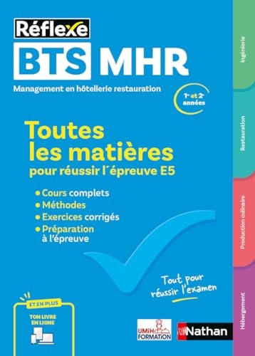 BTS MHR Management en Hôtellerie Restauration - Tout-en-un Épreuve E5 1re et 2e années | Cours, Exercices & Méthodes - Réflexe (19)