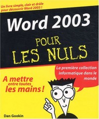 Word 2003 pour les nuls