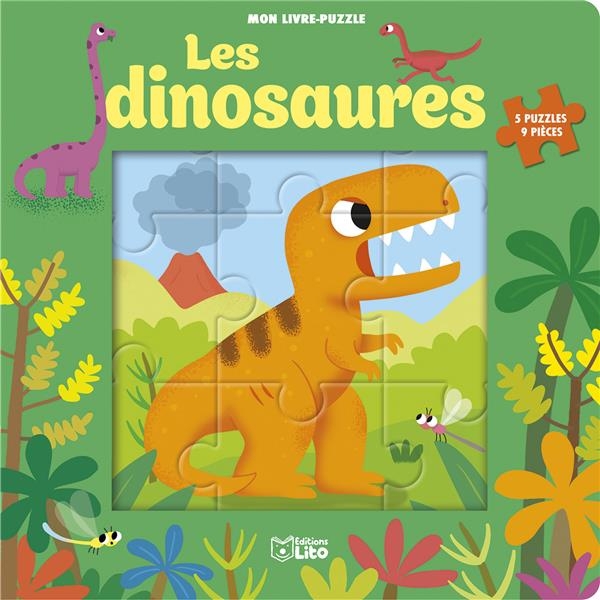 Livre puzzle 9p dinosaures