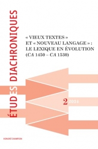 Revue Études diachroniques numéro 2 - 2024: 