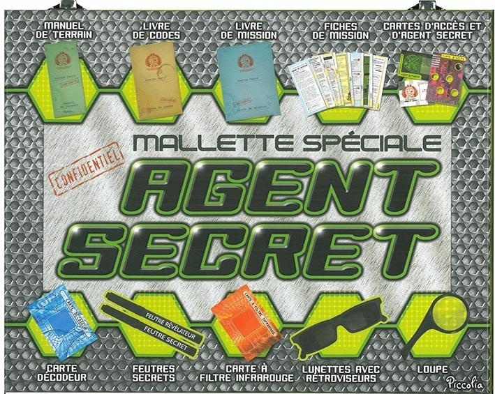 Mallette spéciale agent secret : Avec des fiches de mission, 1 manuel et 2 livres, 5 cartes, 2 feutres, 1 paire de lunettes et 1 loupe