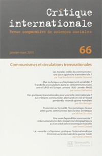 Critique internationale, N° 66 : Communismes et circulations transnationales