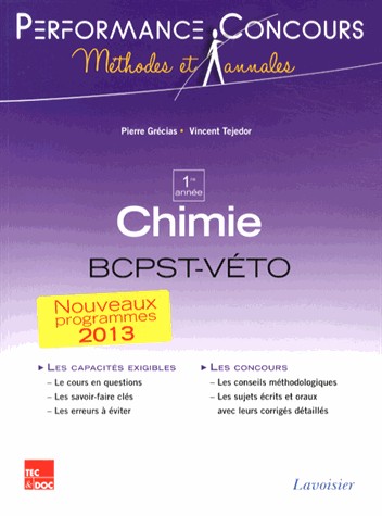 Chimie 1re année BCPST-Véto