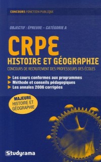 CRPE Histoire et géographie : Concours de recrutement des professeurs des écoles