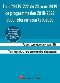 Loi n 2019-222 du 23 mars 2019 de programmation 2018-2022 et de reforme pour la justice (ENM-CRFPA)