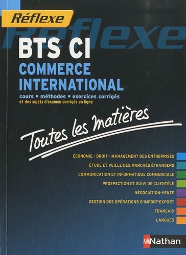 Toutes les matières Réflexe : Commerce International - BTS