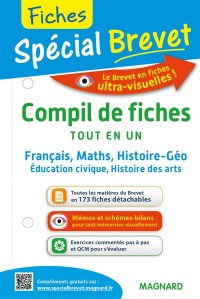 Compil de fiches Tout en un 3e : Français, maths, histoire-géo, éducation civique, histoire des arts