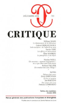 Revue Critique N 715