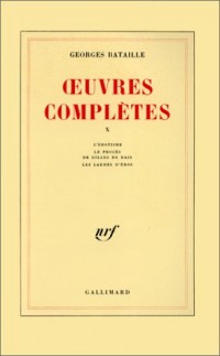 Oeuvres complètes, tome 10