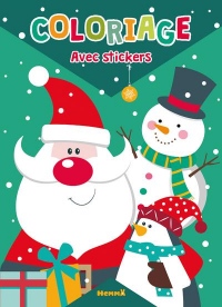 Coloriage avec stickers - Père Noël